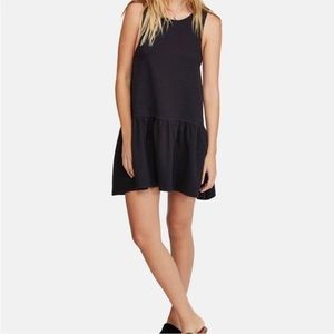 Free people black TCEC drop waist dress FP LBD